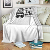 My Wife Is A Warrior Throw Blanket Melanoma Awareness Husband Gift