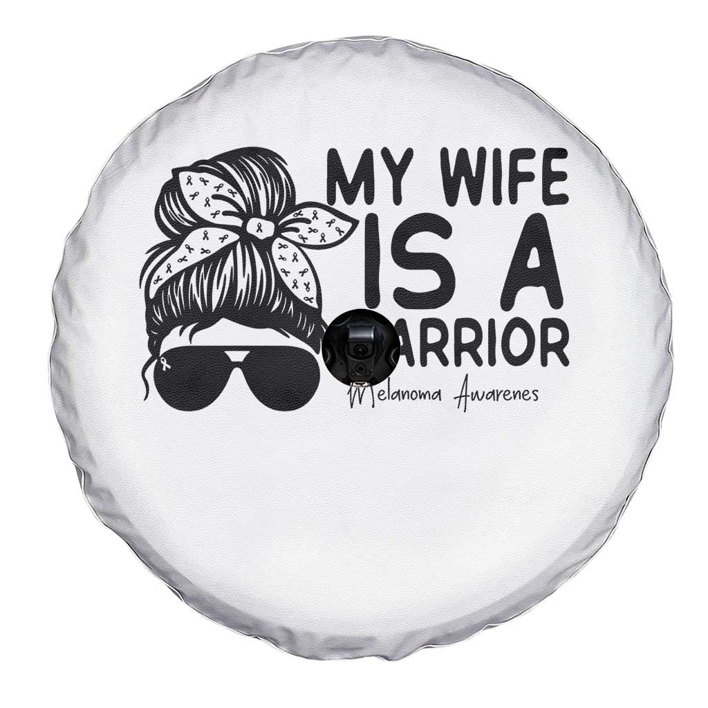 My Wife Is A Warrior Spare Tire Cover Melanoma Awareness Husband Gift