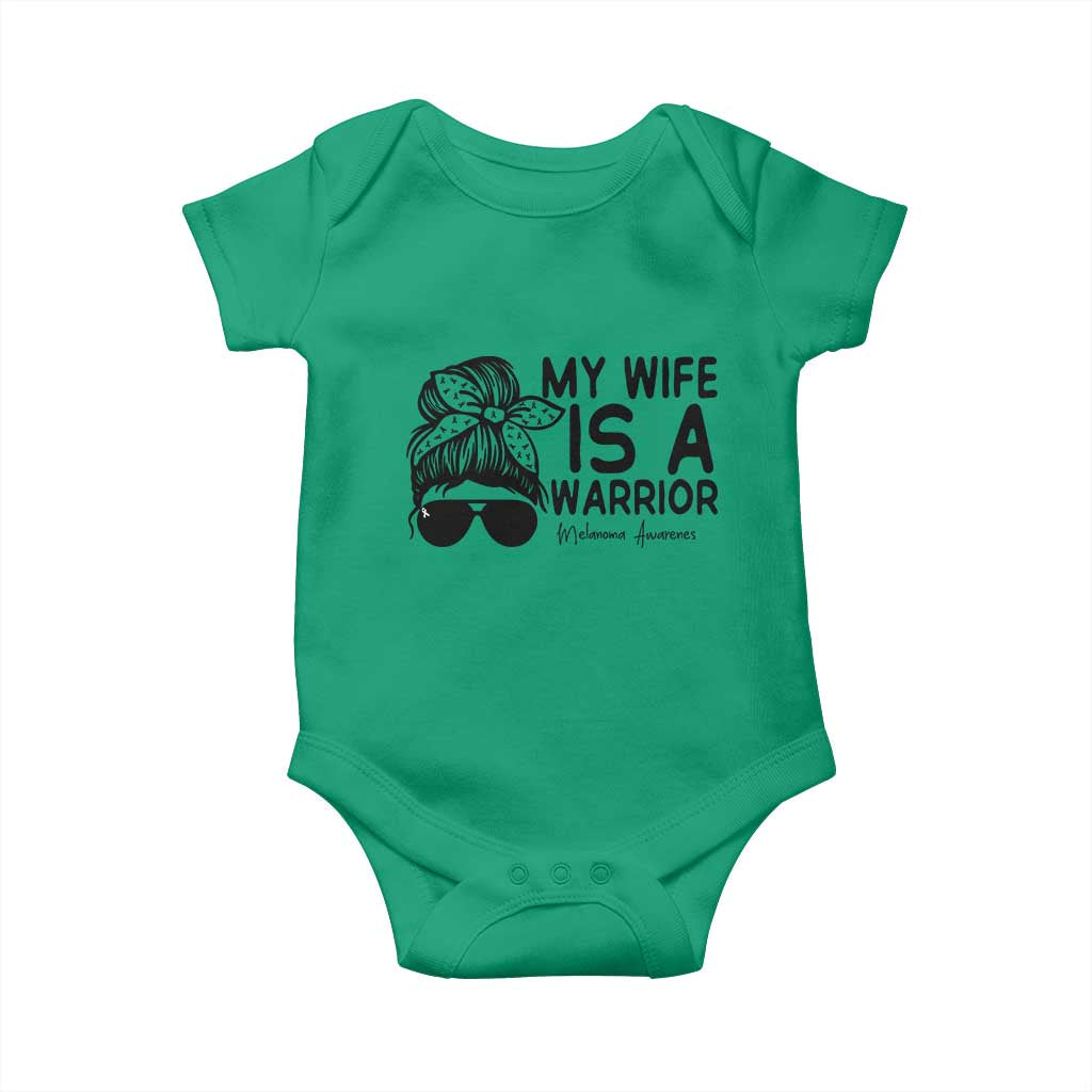 My Wife Is A Warrior Baby Onesie Melanoma Awareness Husband Gift
