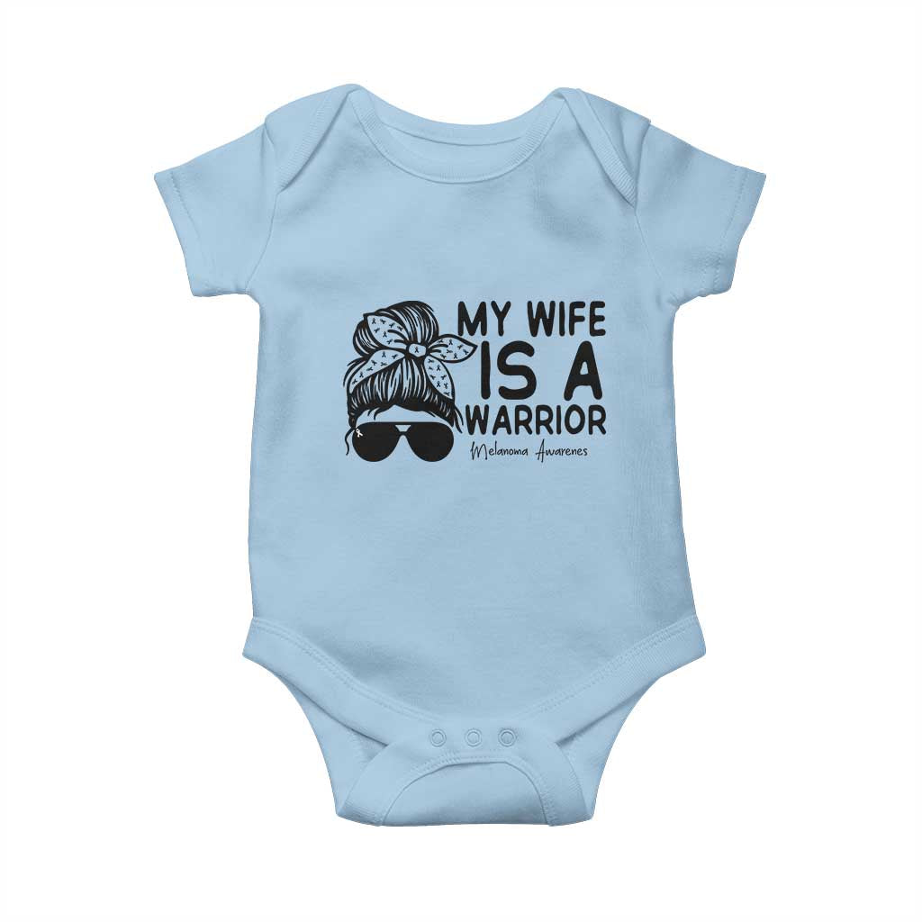 My Wife Is A Warrior Baby Onesie Melanoma Awareness Husband Gift