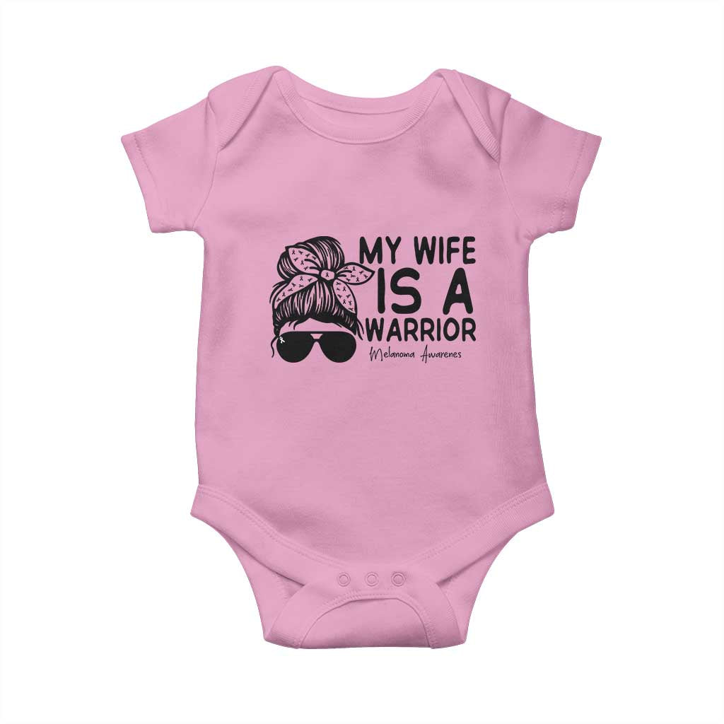 My Wife Is A Warrior Baby Onesie Melanoma Awareness Husband Gift