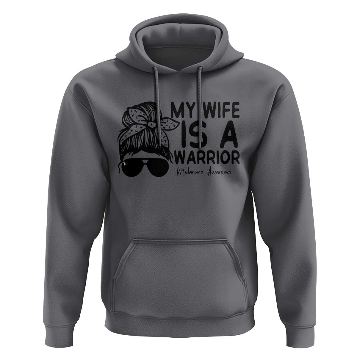 My Wife Is A Warrior Hoodie Melanoma Awareness Husband Gift