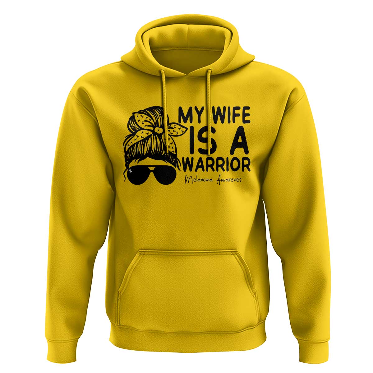 My Wife Is A Warrior Hoodie Melanoma Awareness Husband Gift