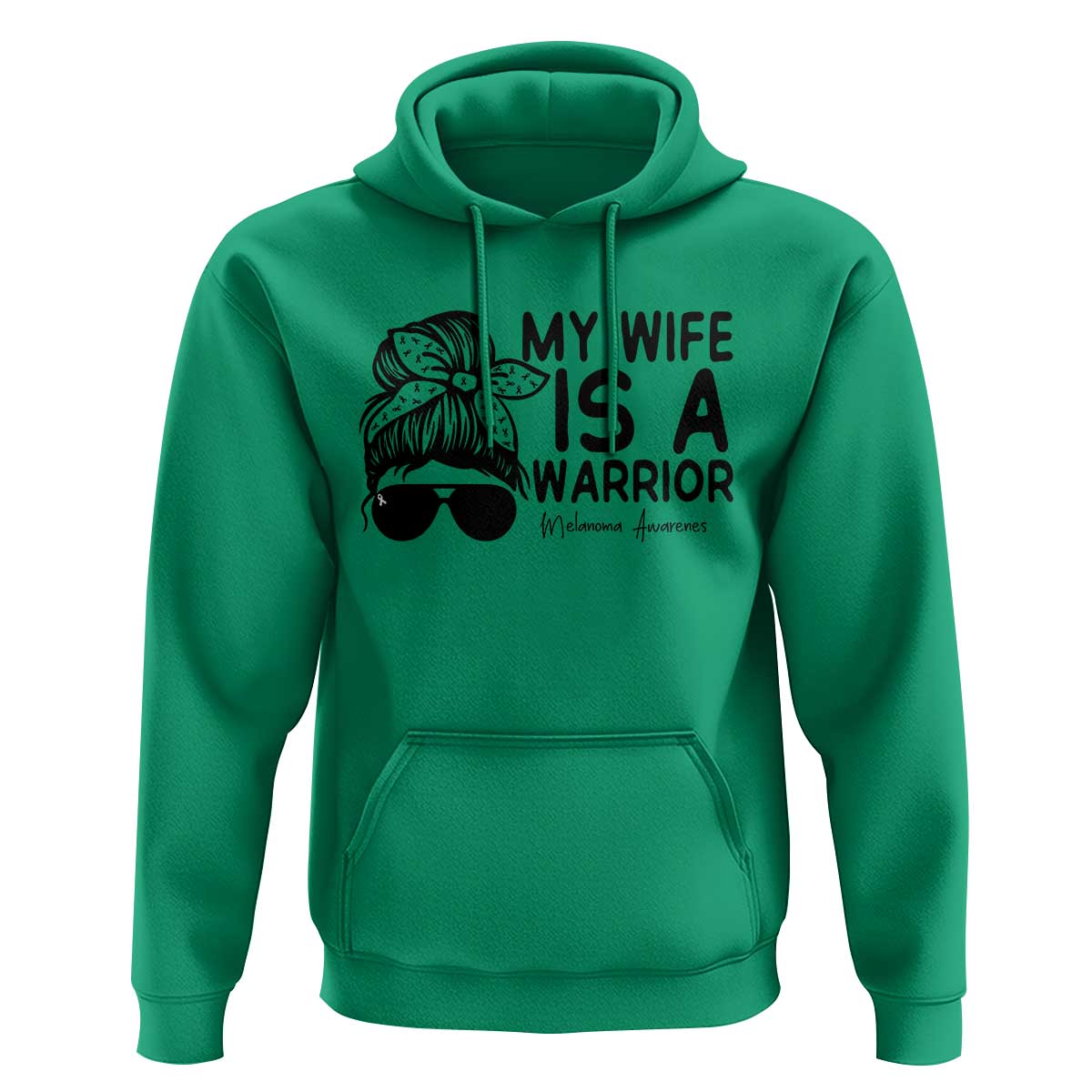 My Wife Is A Warrior Hoodie Melanoma Awareness Husband Gift
