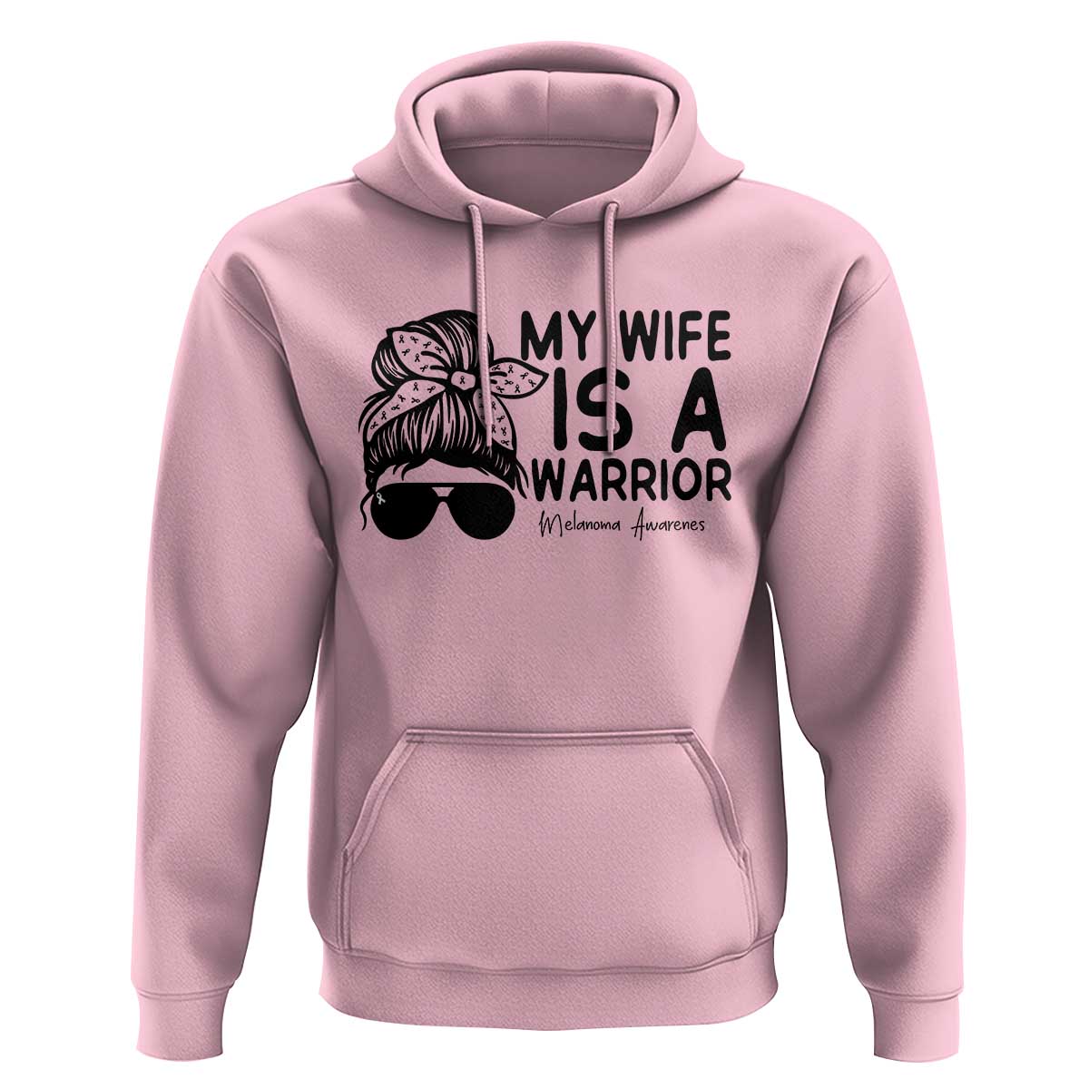 My Wife Is A Warrior Hoodie Melanoma Awareness Husband Gift