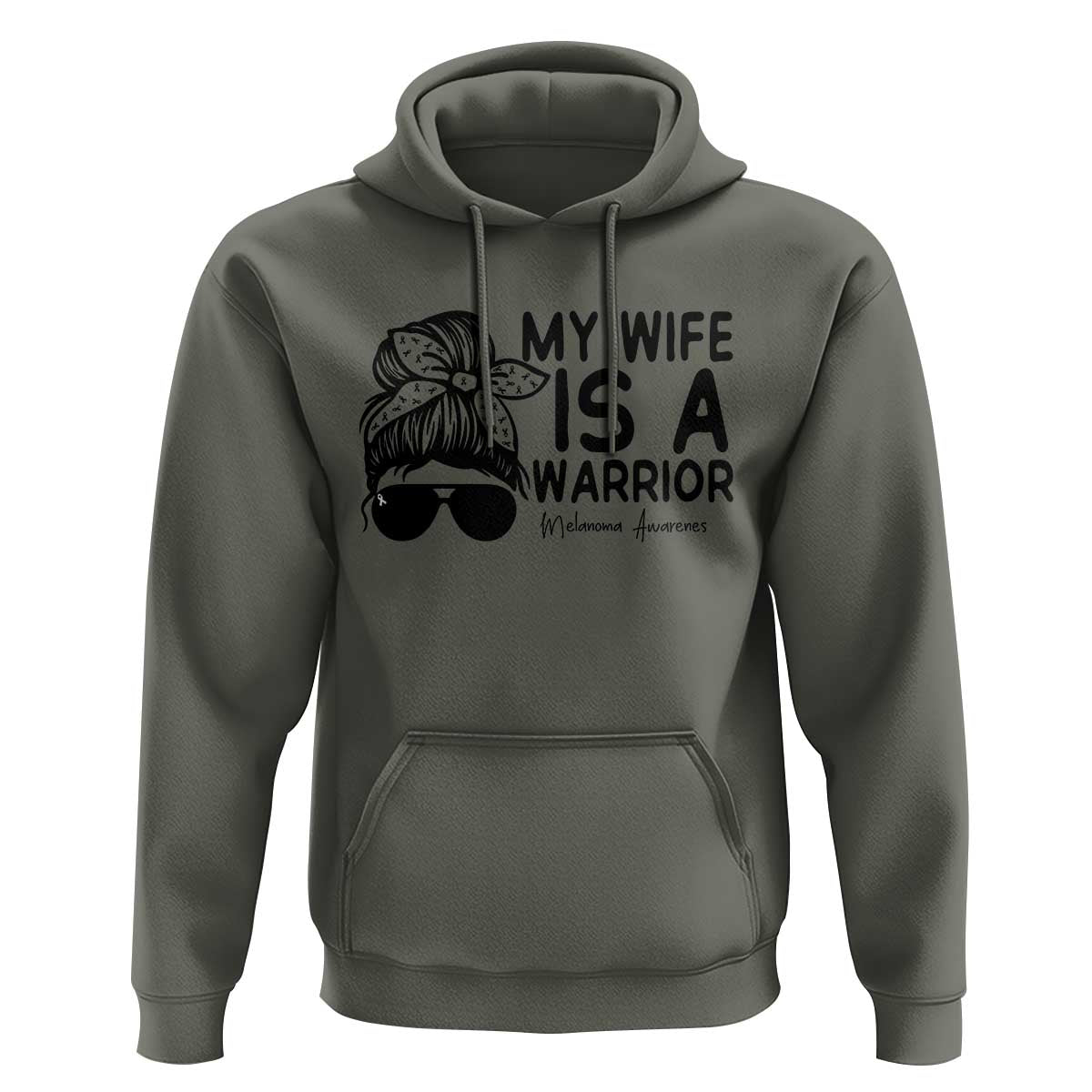 My Wife Is A Warrior Hoodie Melanoma Awareness Husband Gift