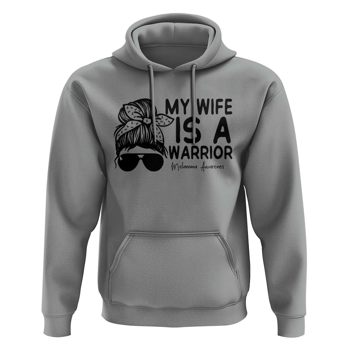 My Wife Is A Warrior Hoodie Melanoma Awareness Husband Gift
