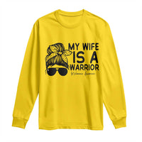My Wife Is A Warrior Long Sleeve Shirt Melanoma Awareness Husband Gift