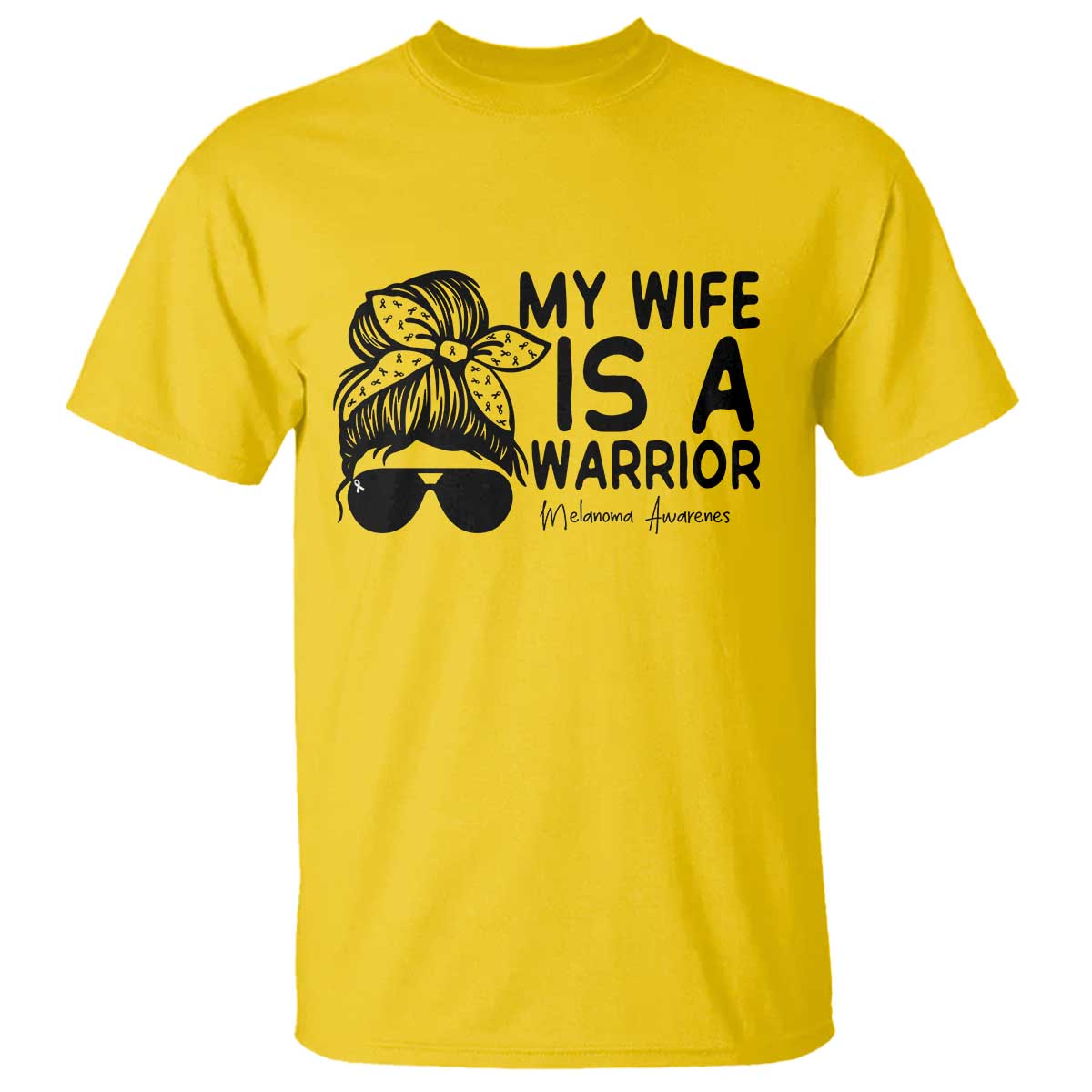 My Wife Is A Warrior T Shirt Melanoma Awareness Husband Gift
