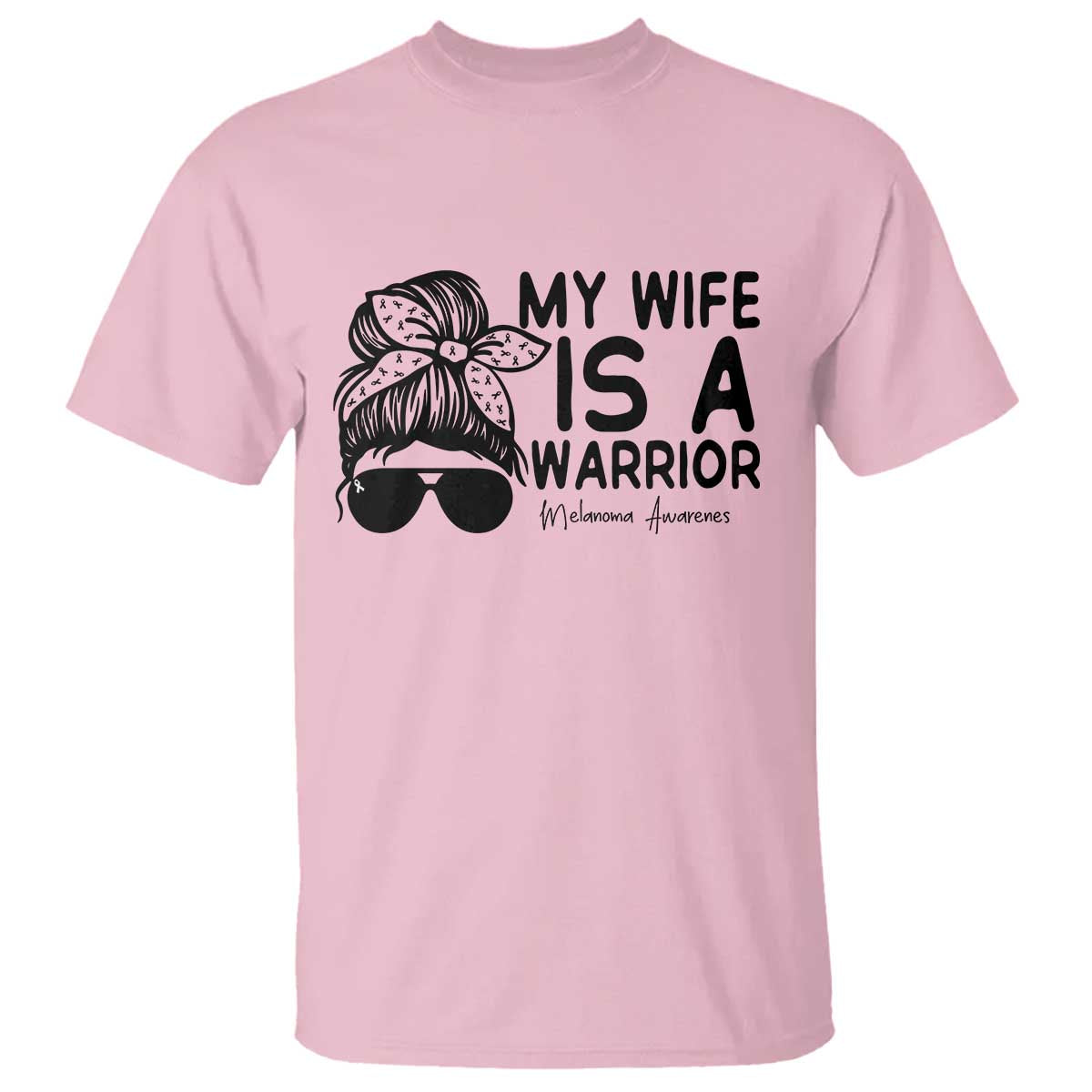 My Wife Is A Warrior T Shirt Melanoma Awareness Husband Gift