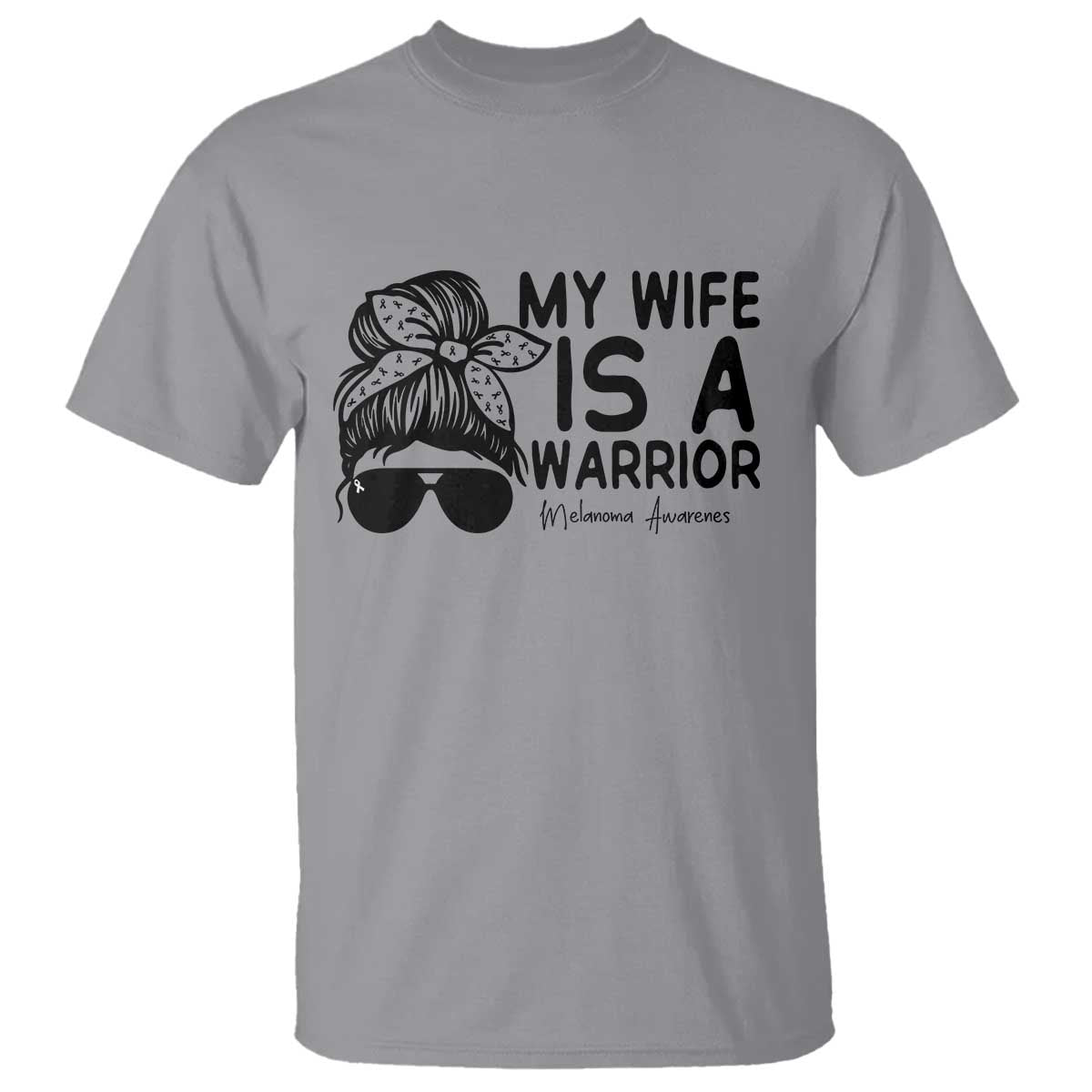 My Wife Is A Warrior T Shirt Melanoma Awareness Husband Gift