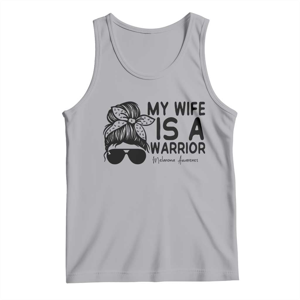 My Wife Is A Warrior Tank Top Melanoma Awareness Husband Gift