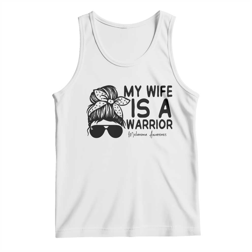 My Wife Is A Warrior Tank Top Melanoma Awareness Husband Gift