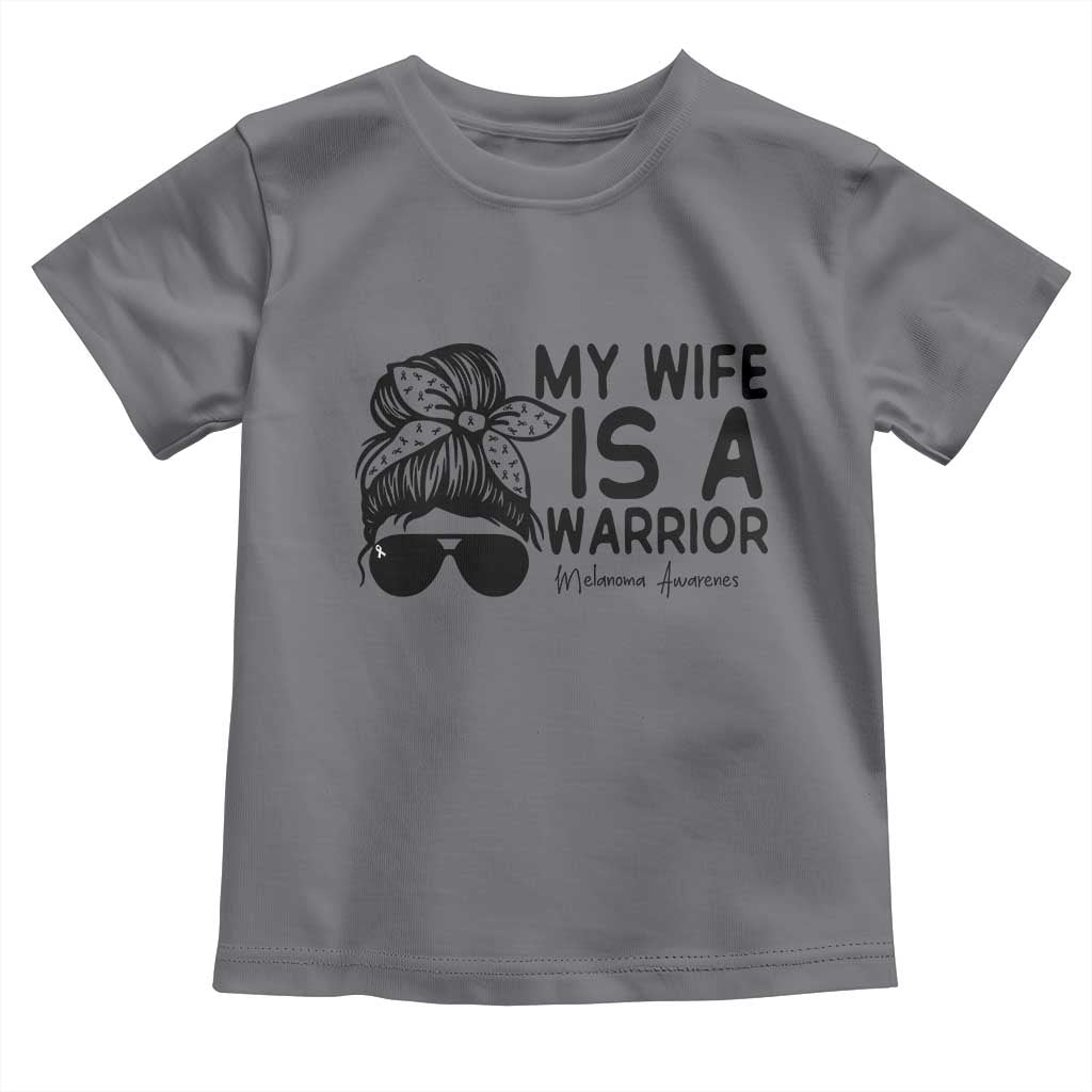 My Wife Is A Warrior Toddler T Shirt Melanoma Awareness Husband Gift