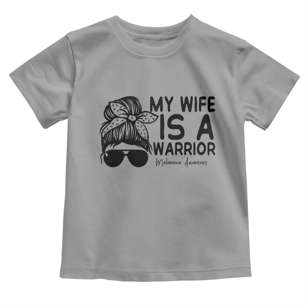 My Wife Is A Warrior Toddler T Shirt Melanoma Awareness Husband Gift
