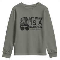 My Wife Is A Warrior Youth Sweatshirt Melanoma Awareness Husband Gift
