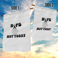 Melanoma Fighter Gift Garden Flag Funny Skeleton Nope Not Today