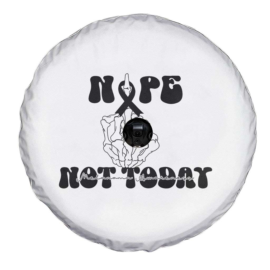 Melanoma Fighter Gift Spare Tire Cover Funny Skeleton Nope Not Today