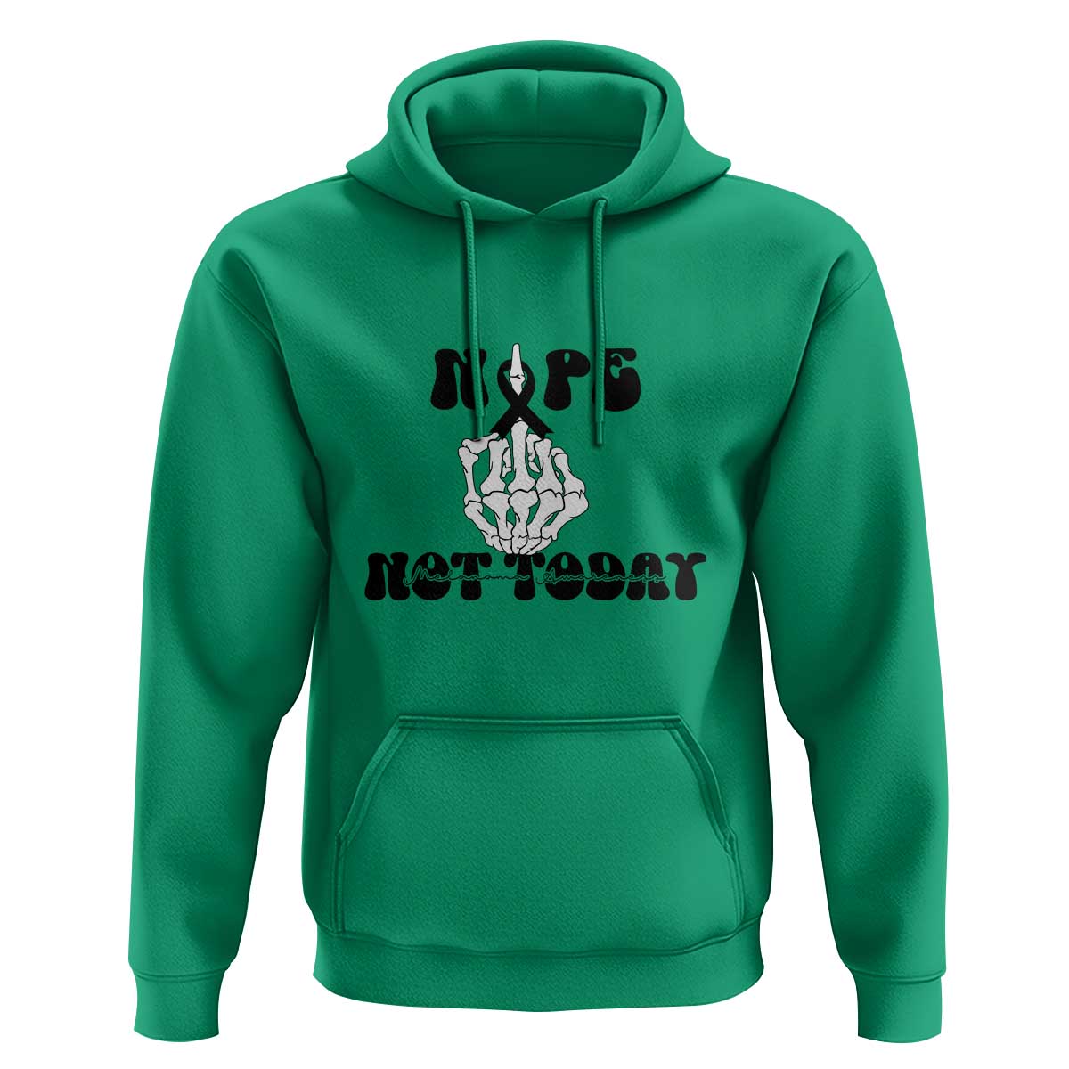 Melanoma Fighter Gift Hoodie Funny Skeleton Nope Not Today