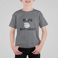 Melanoma Fighter Gift T Shirt For Kid Funny Skeleton Nope Not Today