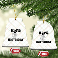 Melanoma Fighter Gift Ceramic Ornament Funny Skeleton Nope Not Today
