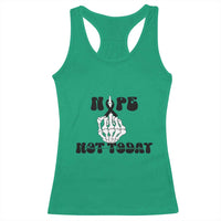 Melanoma Fighter Gift Racerback Tank Top Funny Skeleton Nope Not Today