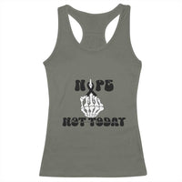 Melanoma Fighter Gift Racerback Tank Top Funny Skeleton Nope Not Today