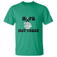 Melanoma Fighter Gift T Shirt Funny Skeleton Nope Not Today