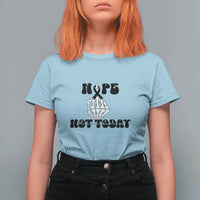 Melanoma Fighter Gift T Shirt For Women Funny Skeleton Nope Not Today
