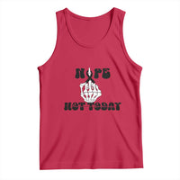Melanoma Fighter Gift Tank Top Funny Skeleton Nope Not Today