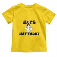 Melanoma Fighter Gift Toddler T Shirt Funny Skeleton Nope Not Today