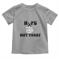 Melanoma Fighter Gift Toddler T Shirt Funny Skeleton Nope Not Today