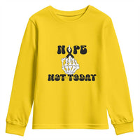 Melanoma Fighter Gift Youth Sweatshirt Funny Skeleton Nope Not Today