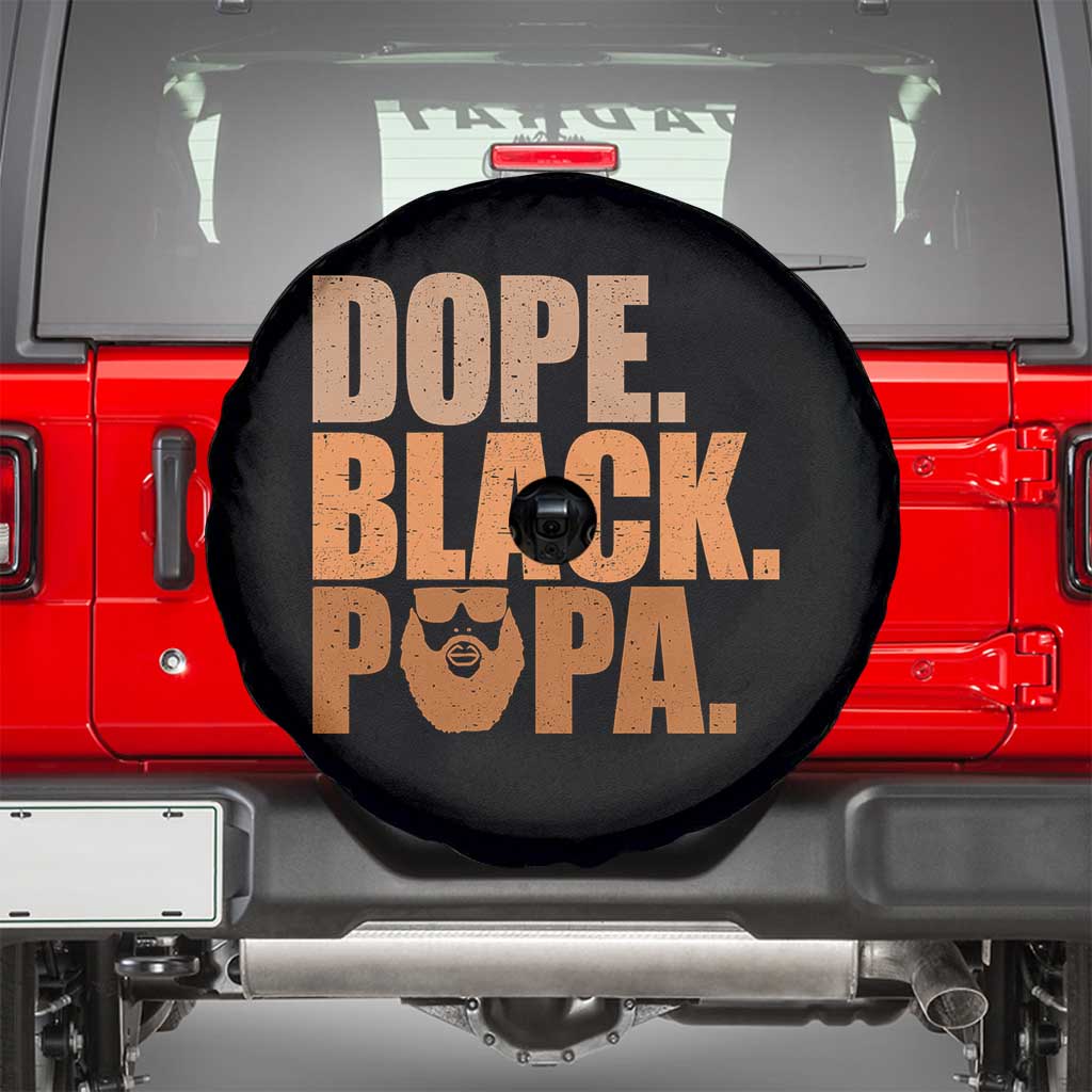 Dope Black Papa Spare Tire Cover Proud African American Fathers Day Gift