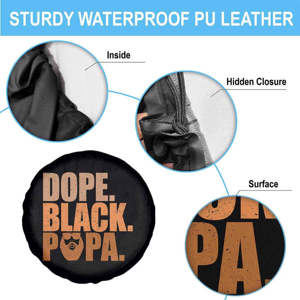 Dope Black Papa Spare Tire Cover Proud African American Fathers Day Gift