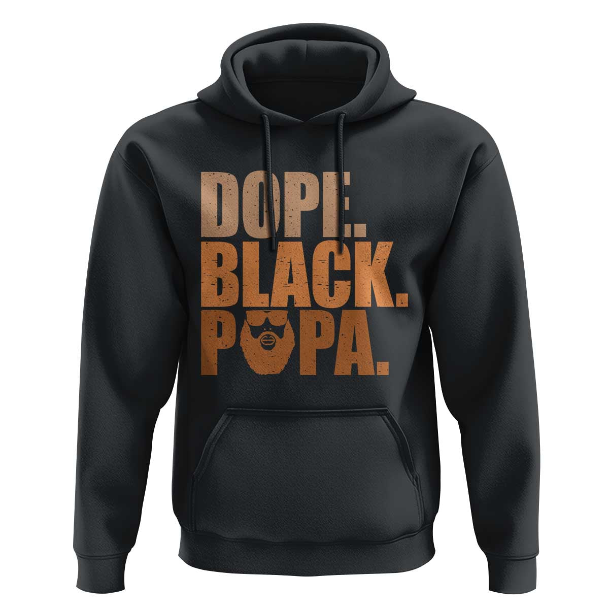 Dope Black Papa Hoodie Proud African American Fathers Day Gift