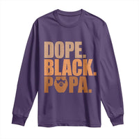 Dope Black Papa Long Sleeve Shirt Proud African American Fathers Day Gift