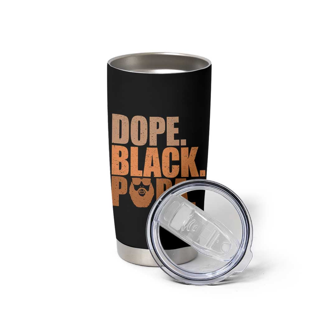 Dope Black Papa Tumbler Cup Proud African American Fathers Day Gift