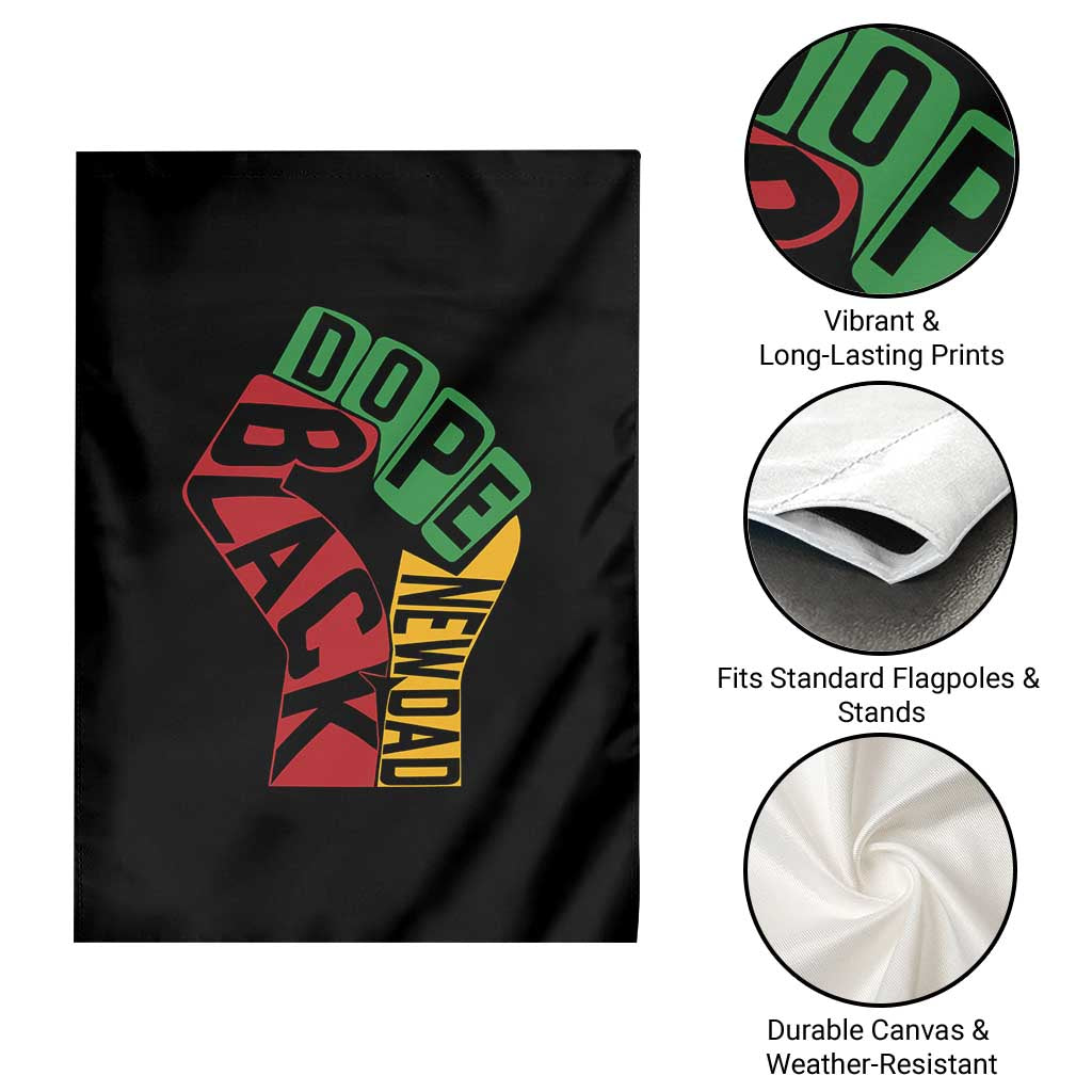 First Fathers Day Black Dad Garden Flag New Dad Gift
