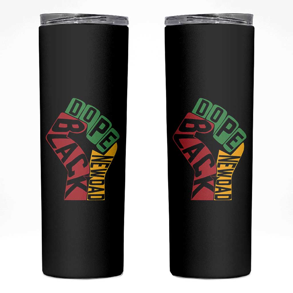 First Fathers Day Black Dad Skinny Tumbler New Dad Gift