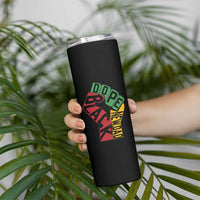 First Fathers Day Black Dad Skinny Tumbler New Dad Gift