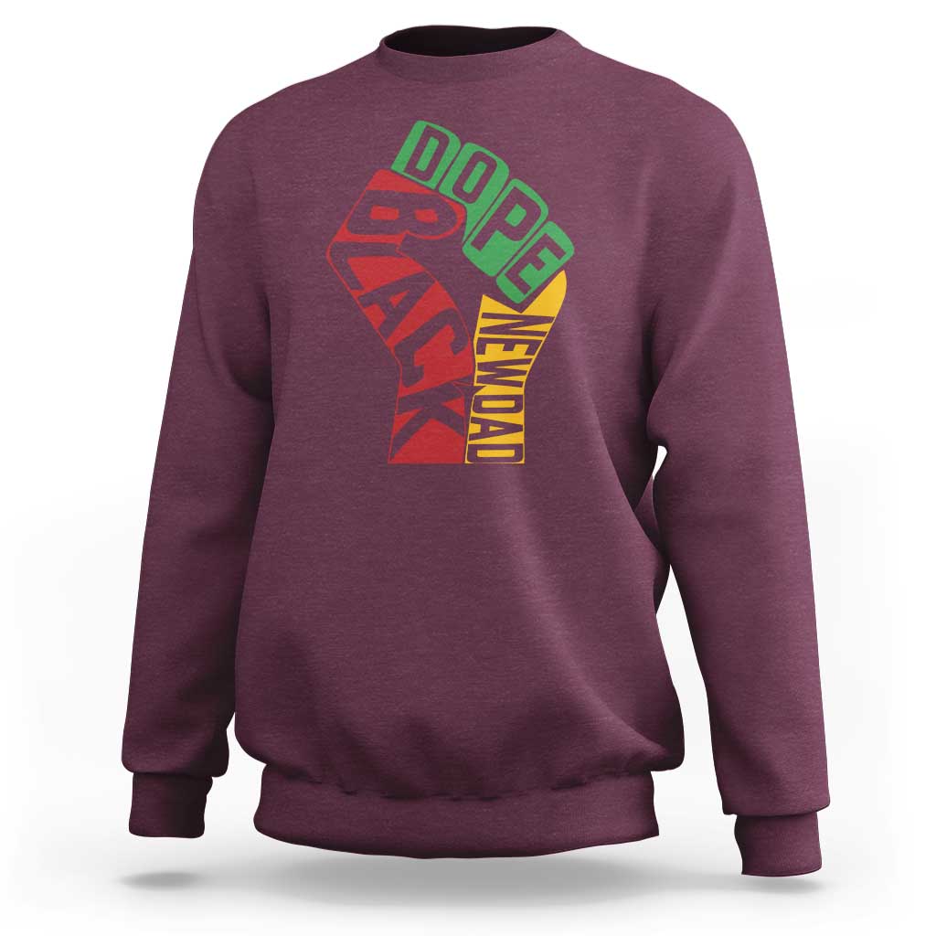 First Fathers Day Black Dad Sweatshirt New Dad Gift