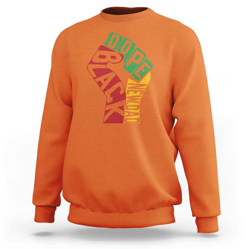 First Fathers Day Black Dad Sweatshirt New Dad Gift