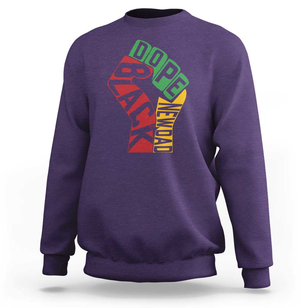 First Fathers Day Black Dad Sweatshirt New Dad Gift