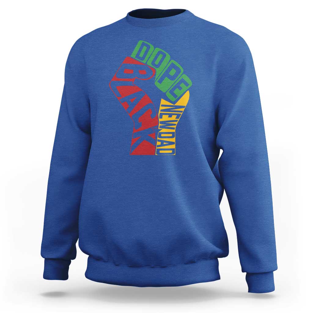 First Fathers Day Black Dad Sweatshirt New Dad Gift