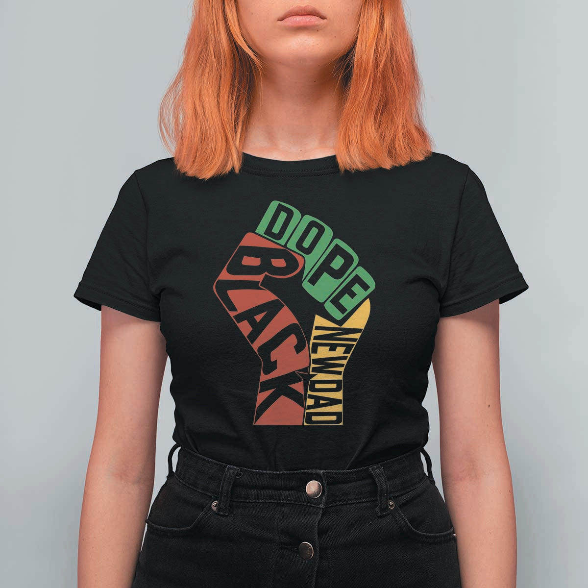 First Fathers Day Black Dad T Shirt For Women New Dad Gift