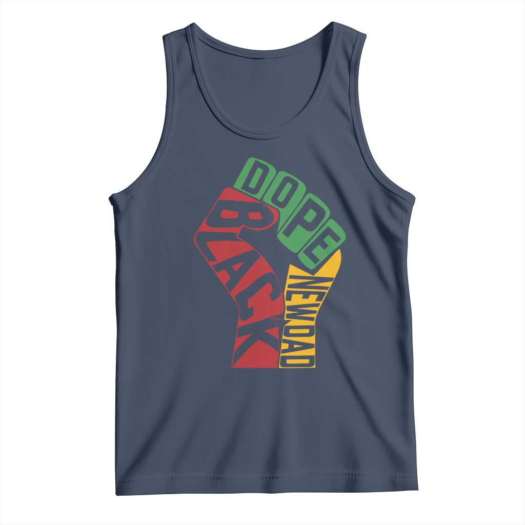 First Fathers Day Black Dad Tank Top New Dad Gift