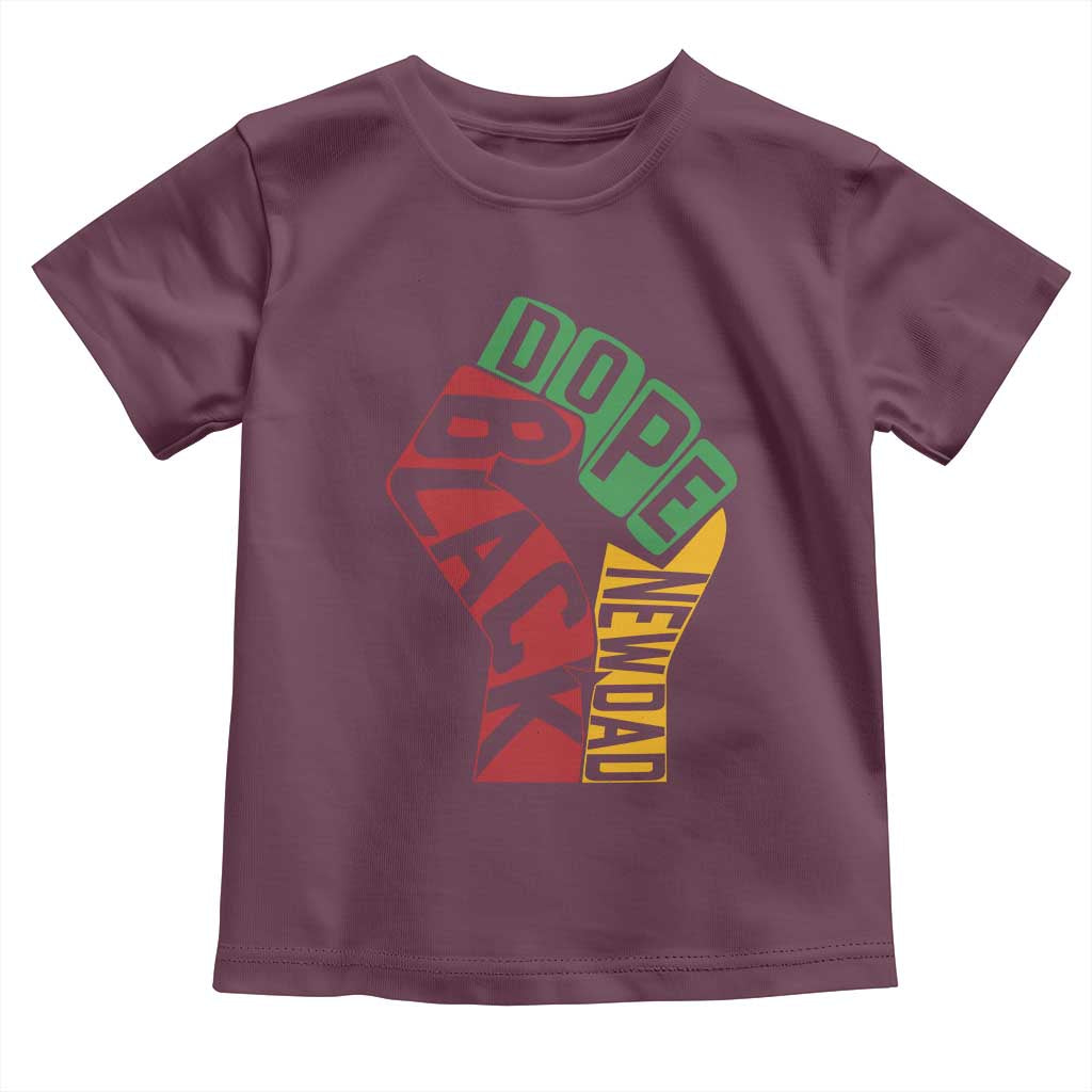 First Fathers Day Black Dad Toddler T Shirt New Dad Gift