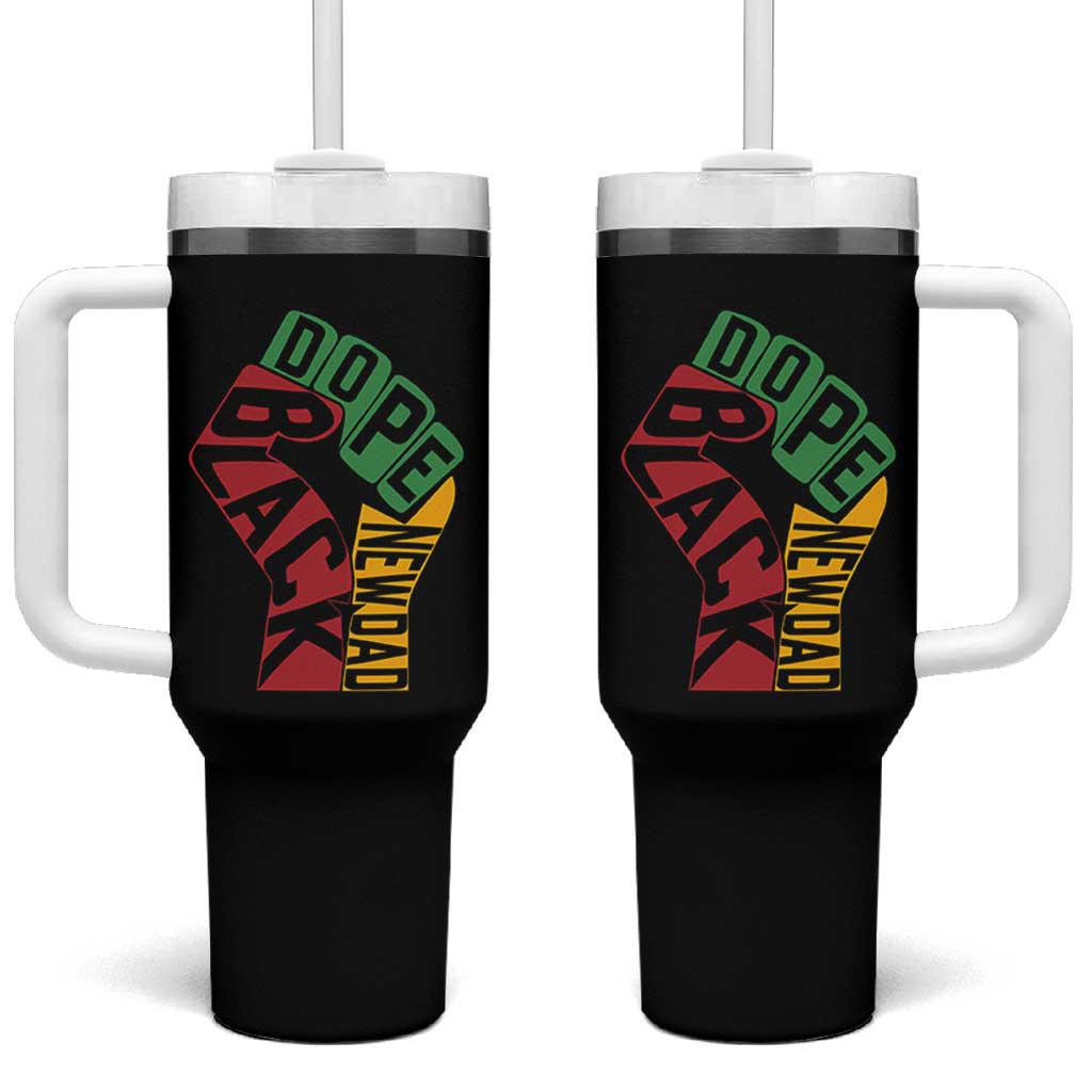First Fathers Day Black Dad Tumbler With Handle New Dad Gift