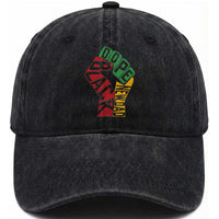 First Fathers Day Black Dad Washed Cotton Baseball Cap New Dad Gift